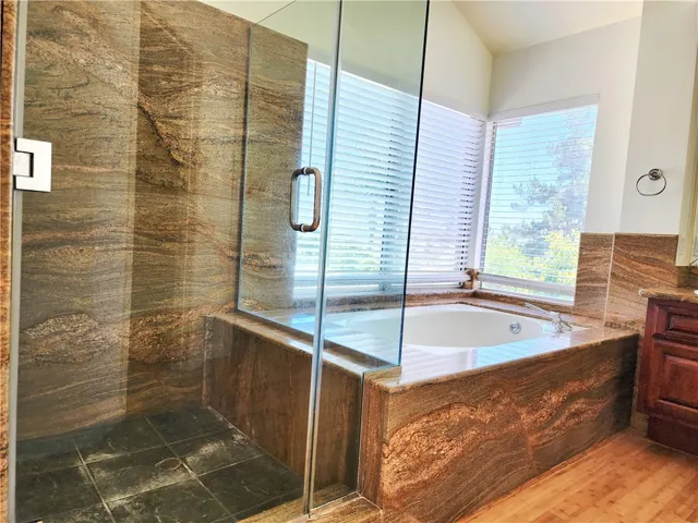 Primary Bathroom. Shower and Tub