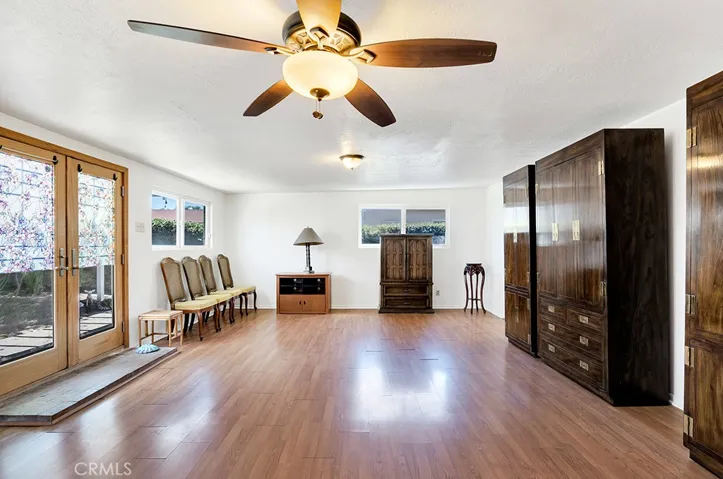 Bonus Room with double doors leading to back Patio