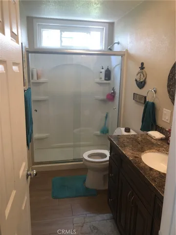 Downstairs bathroom with shower