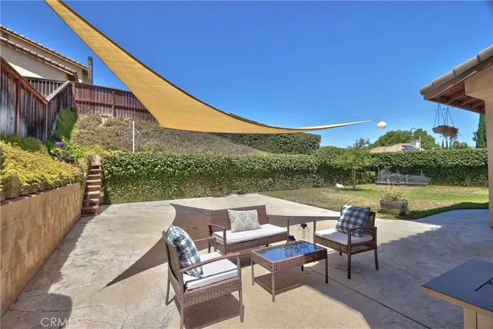Private and spacious backyard.