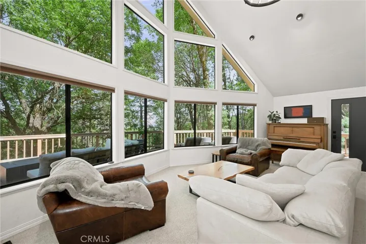 living room with lots of windows
