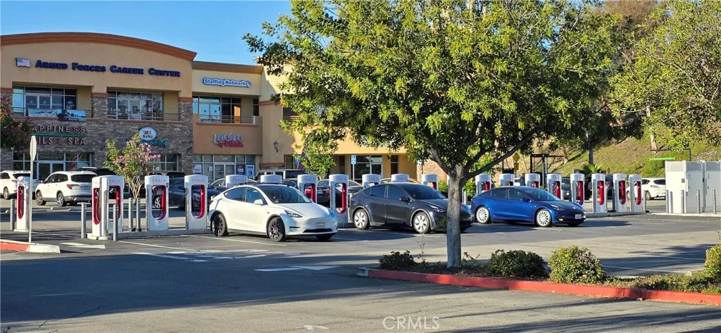 Local car charges in the adjacent shopping center