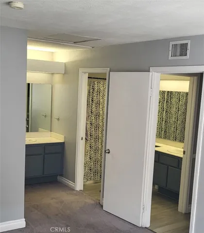 Primary bedroom has direct bath access
