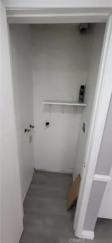 Washer hookup inside