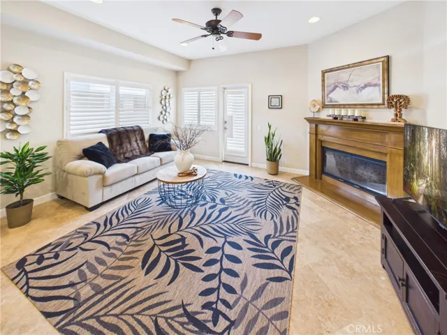 Family room leads out to the back private patio