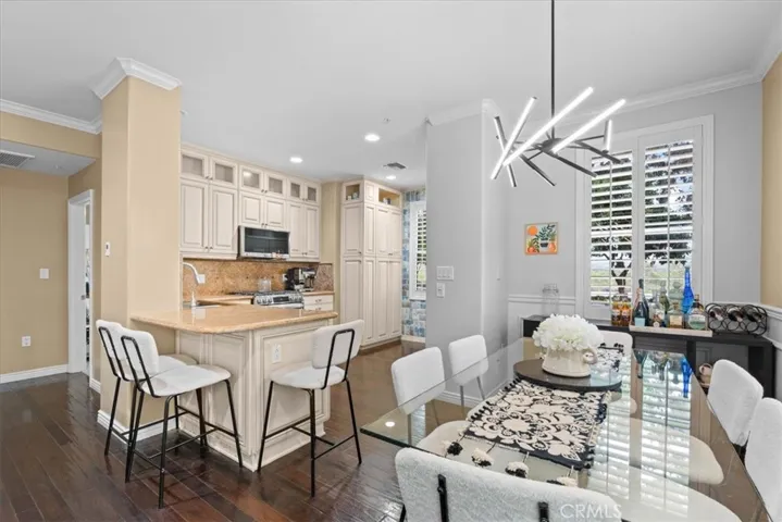 Dining room and kitchen