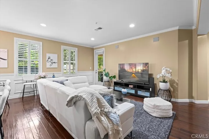Living room with patio access