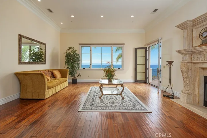 Living room with ocean view.
