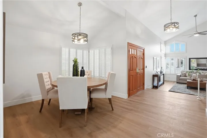 Image dinners and entertaining in this large dining room.