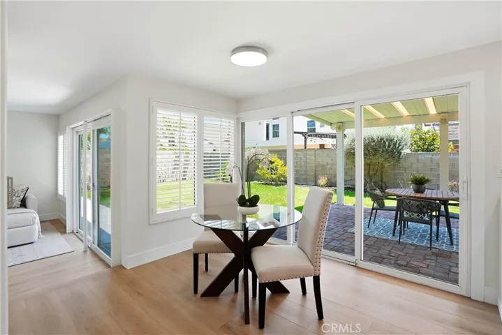 great breakfast nook area off the backyard slider.