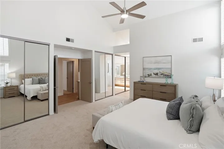 7, yes SEVEN mirrored closet doors.