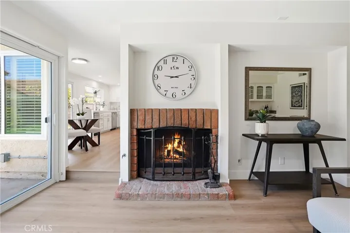Fire place in the family room.