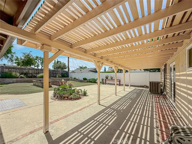 Backyard covered patio