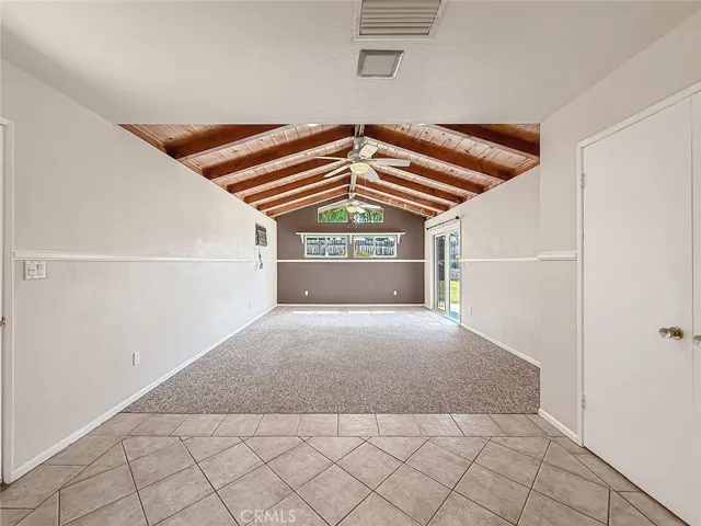 Family room leading to backyard