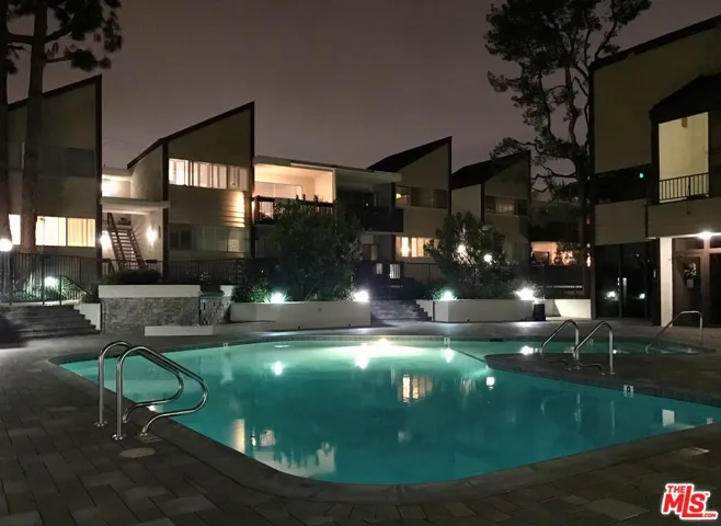 Community Pool at Night