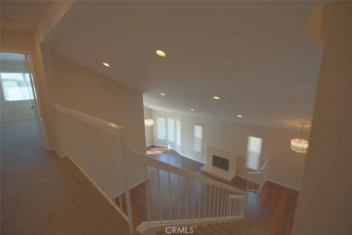 top of the stairs