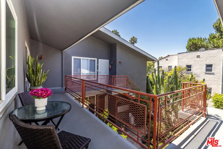 View from front porch area of