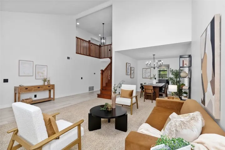 Open living & dining room