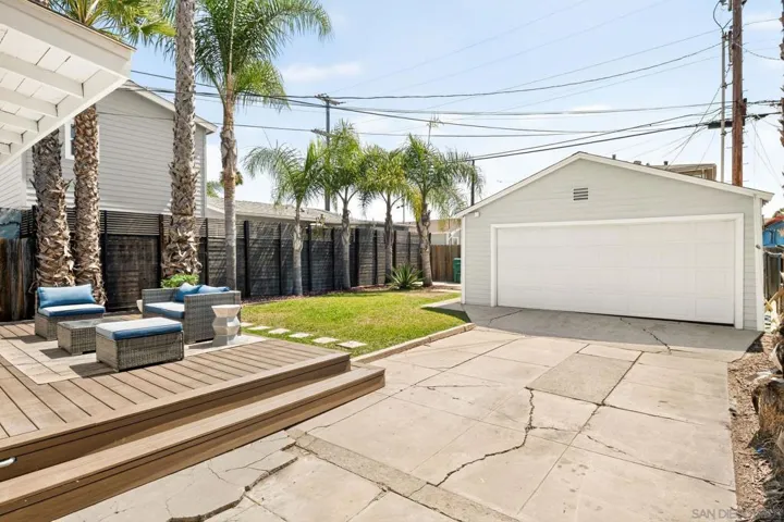 Detached 2 car garage with storage.