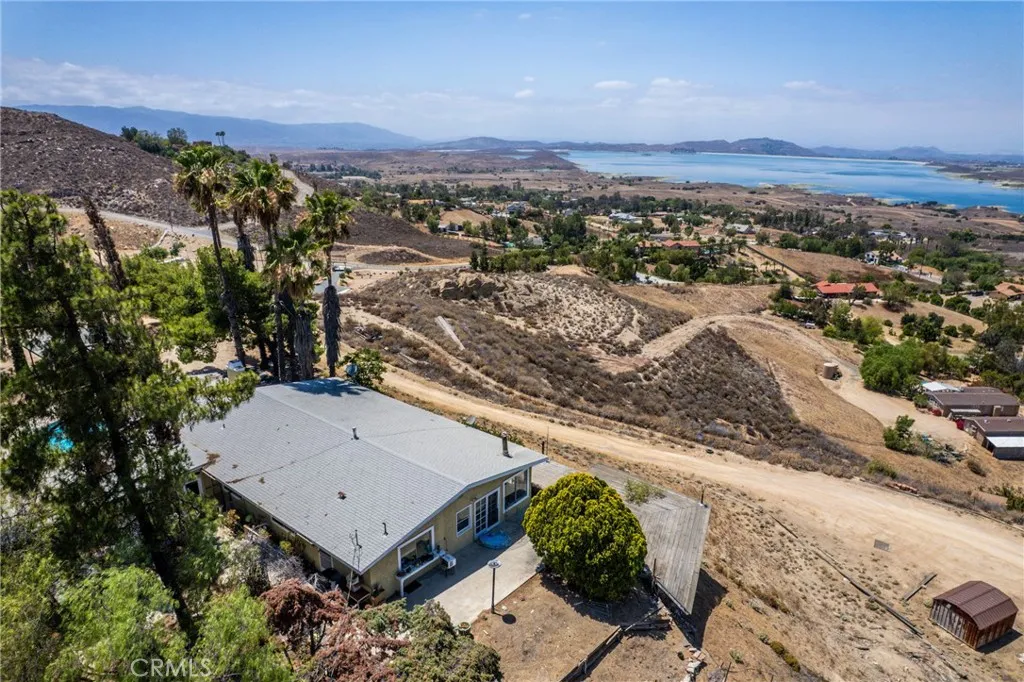 Aerial - Side of House with Lake View