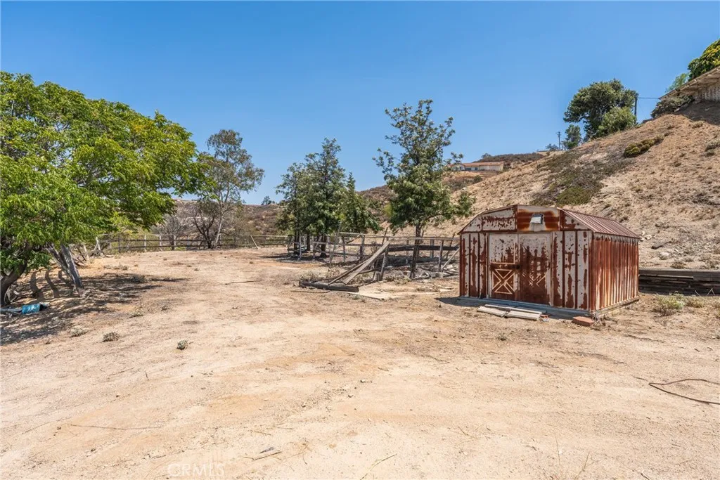Lower Part of Lot, Corral and Shed