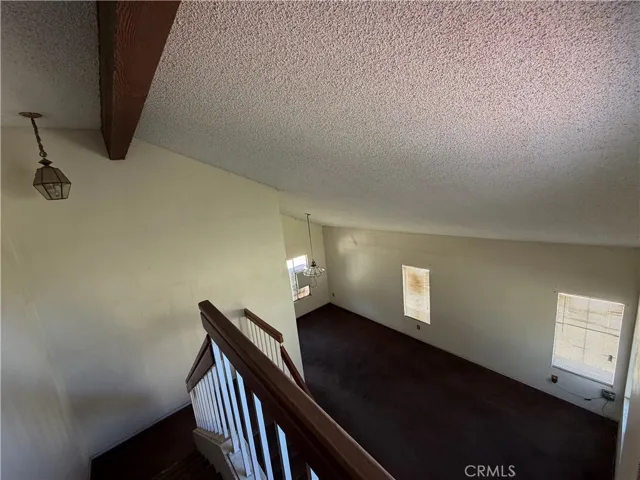 View from top of stairs