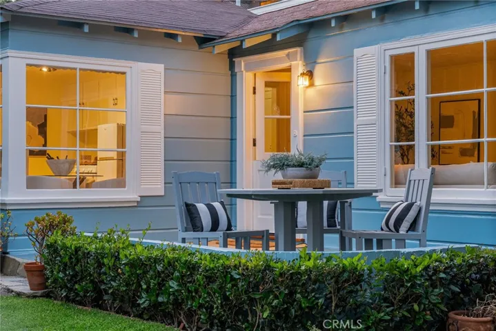 Twilight patio space