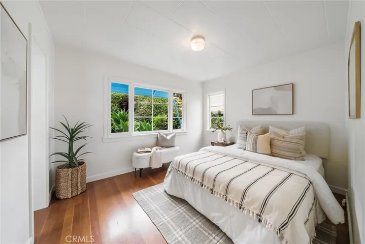 Primary bedroom from hallway