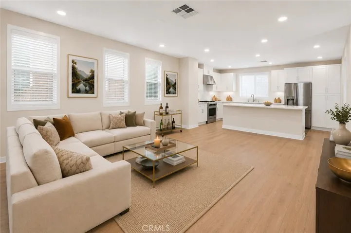 Living room - virtually staged