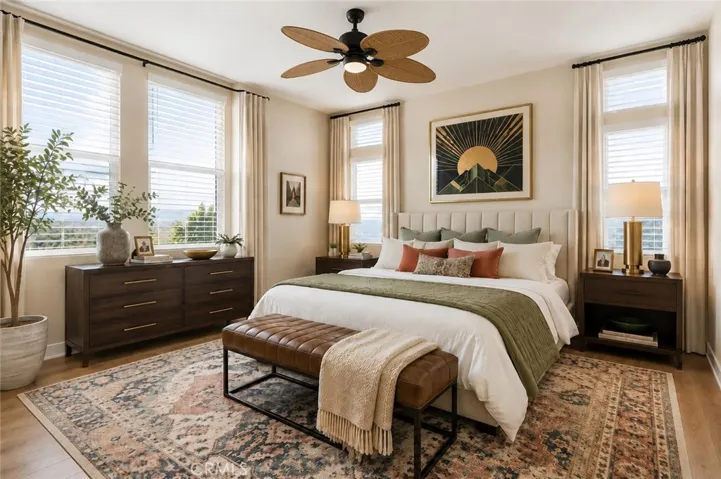 Primary bedroom - virtually staged