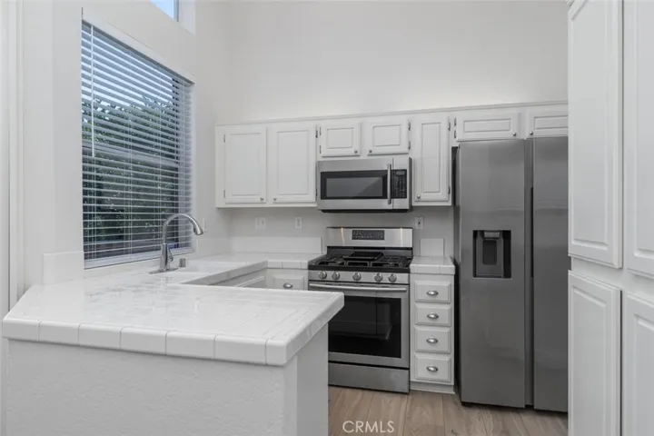 Stainless appliances in kitchen