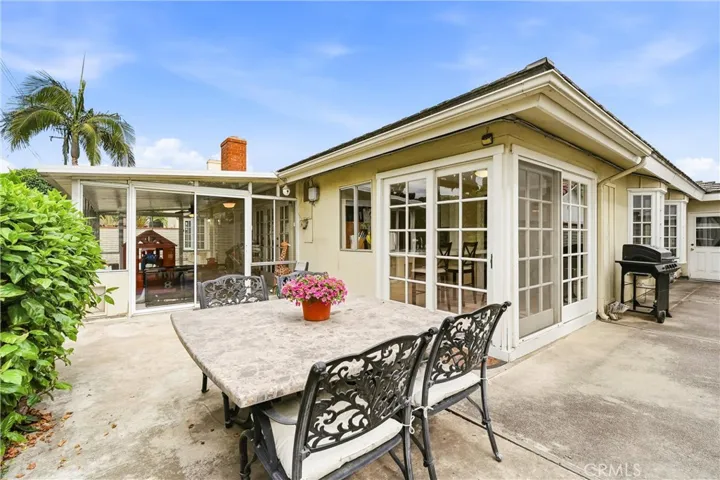 Patio outside of the kitchen and family room area.