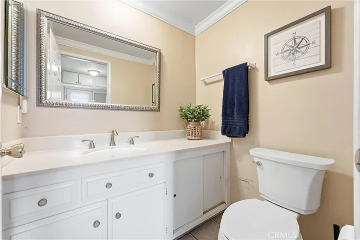 Half bath with newer toilet.
