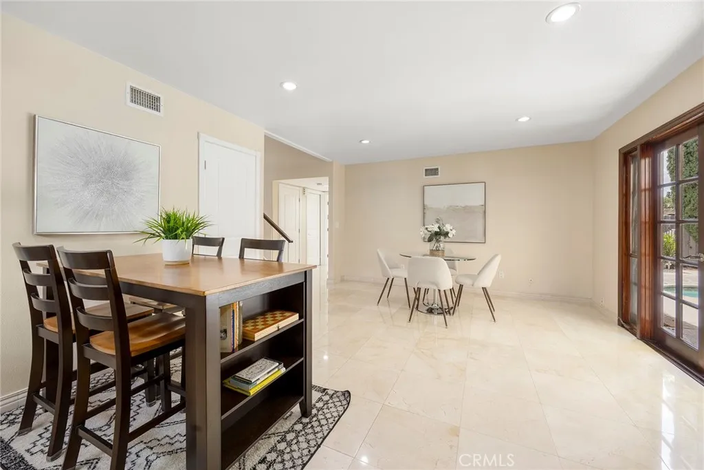 Kitchen opens to backyard