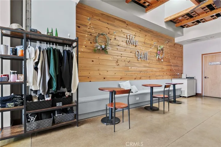 Merchandise Wall and Bench Seating