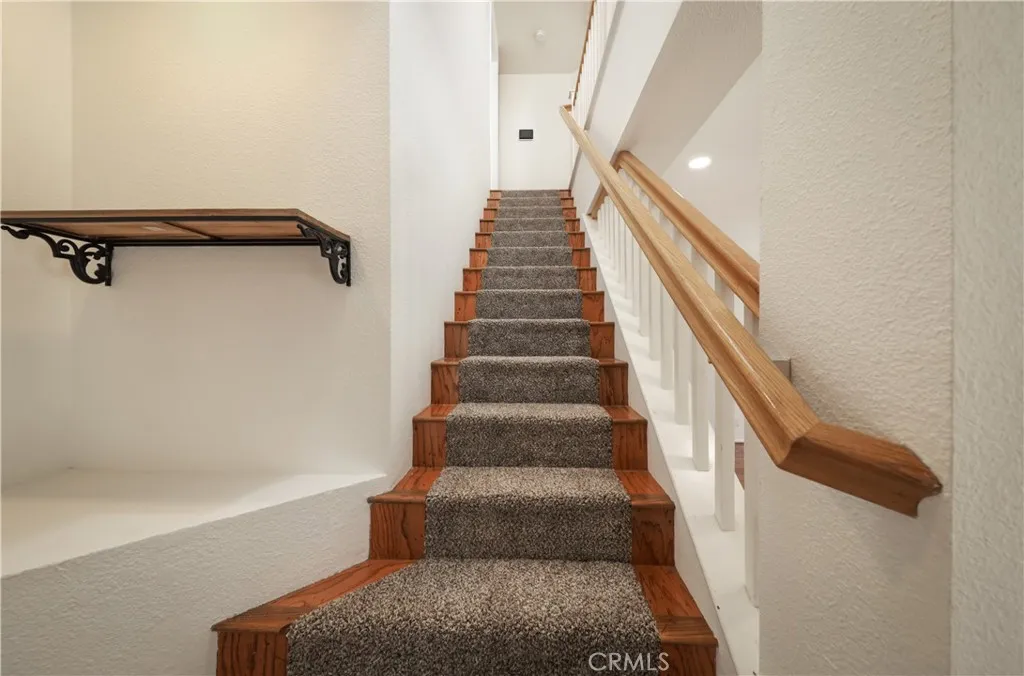 NEWLY CARPETED STAIRS