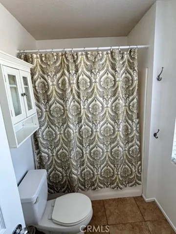 Upstairs bath new curtains added