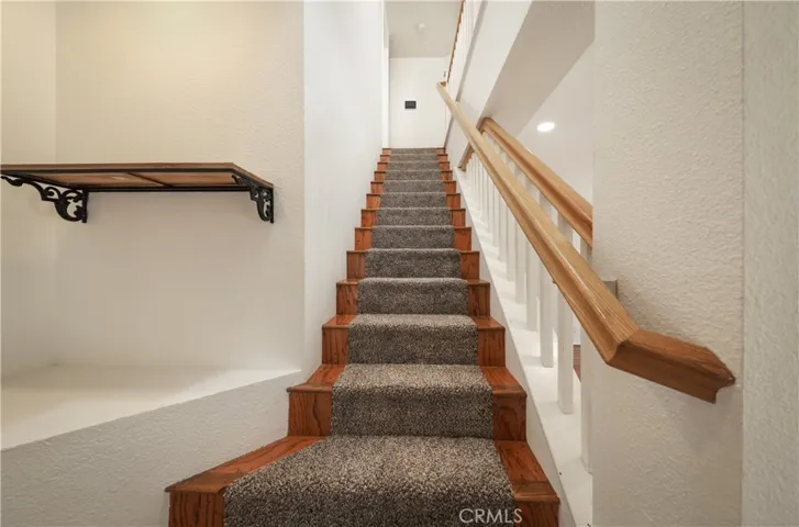 NEWLY CARPETED STAIRS