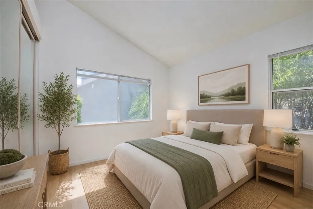 Guest bedroom virtually staged