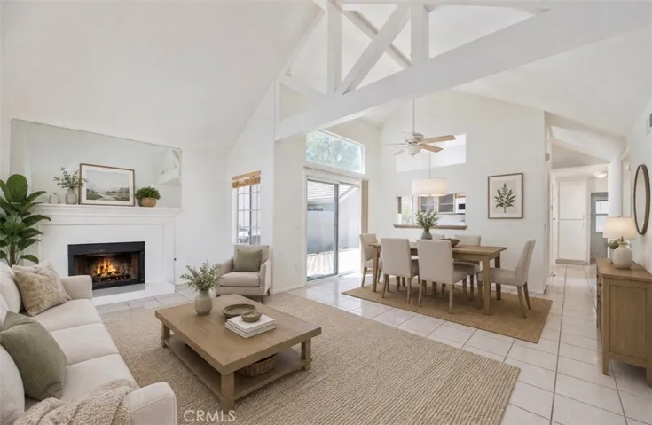 Living room/Dining room virtually staged