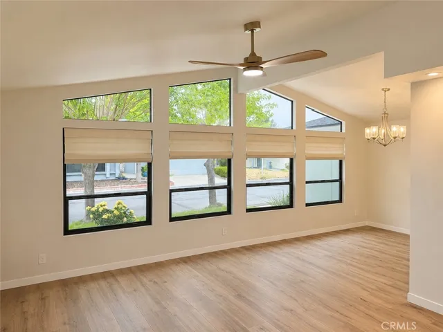 Beautiful windows with roman shades and tons of natural light