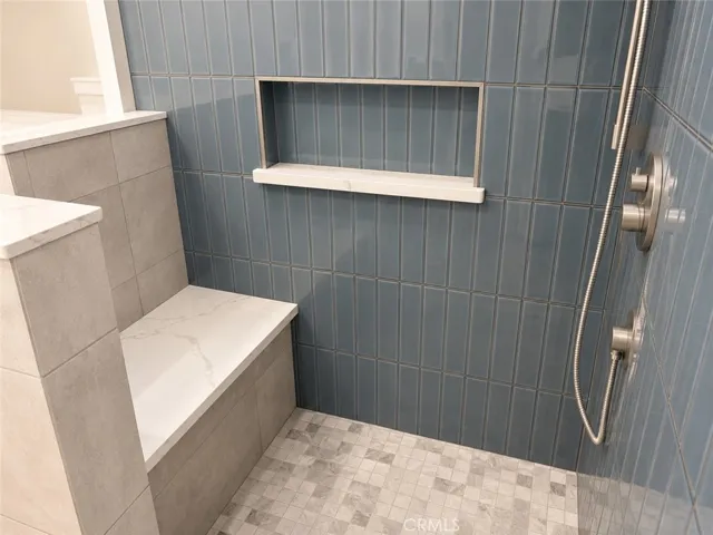 Shower Bench with rain shower and handheld option