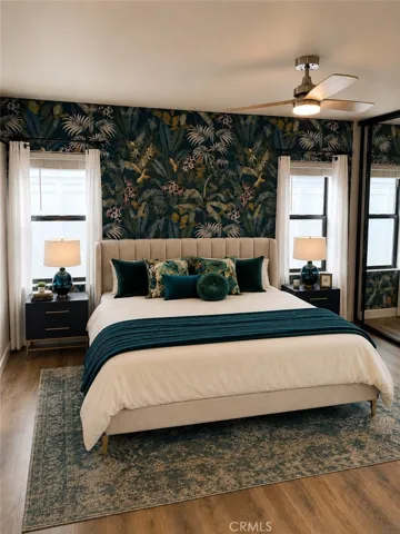 Virtual Staging- Primary Bedroom (wallpaper available)