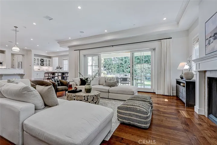 Family Room with View to Breakfast Nook Area and Backyard Patio Area