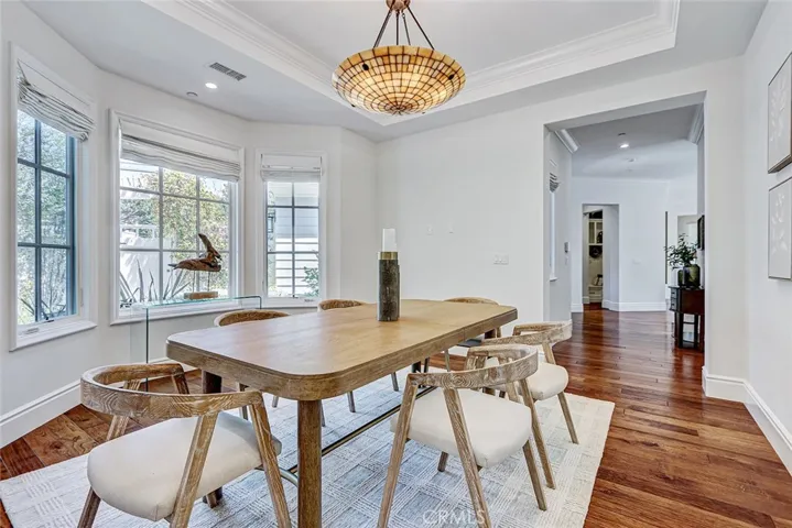 Formal Dining Room Area with Bay Window View