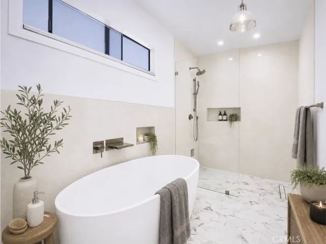 Primary spa tub,  and staging