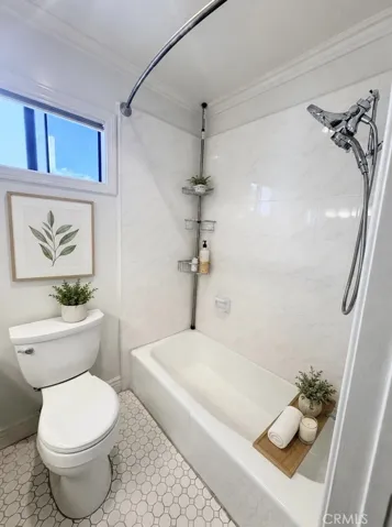 Guest bathroom with staging.