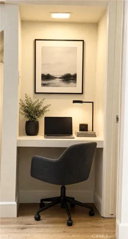 Desk area in Living room. Virtually staged.
