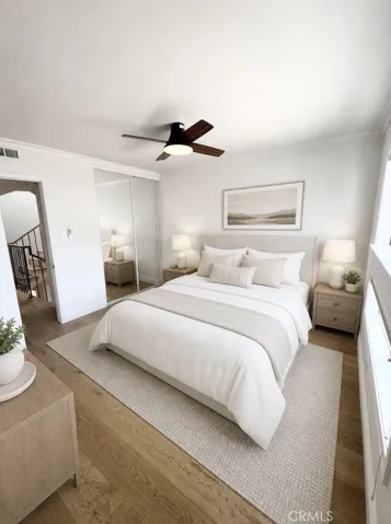 Guest bedroom, virtually staged