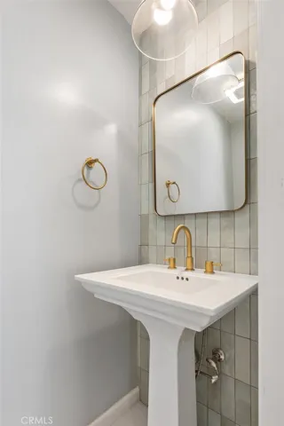 Upgraded main floor powder room.